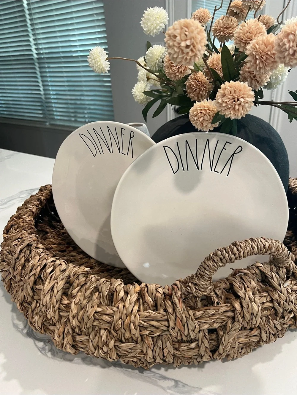 Rae Dunn 2pc large DINNER Plates..